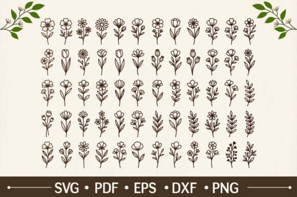 Download 60 Wildflower SVG Bundle - Bundle Collection