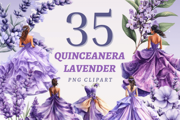 Download Quinceanera Lavender PNG Bundle - Bundle Collection