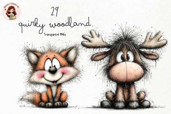 Download Quirky Woodland Animals PNG Clipart - Premium Bundle