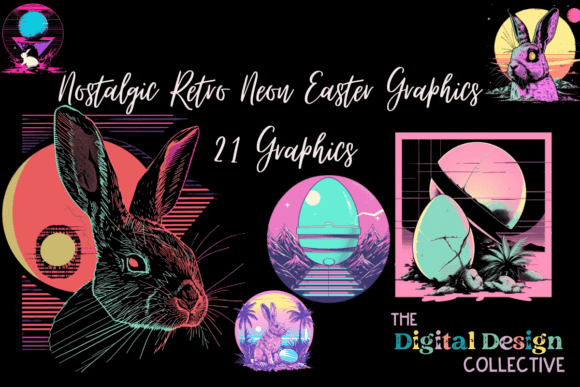 Download Nostalgic Neon Easter Graphics - Easter graphics Collection