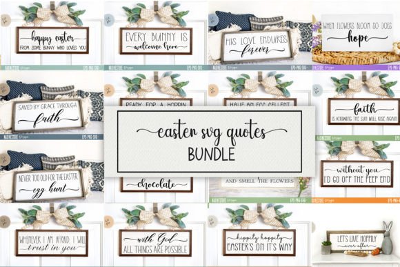 Download Easter Quotes BUNDLE SVG, EPS, PNG. - Bundle Collection