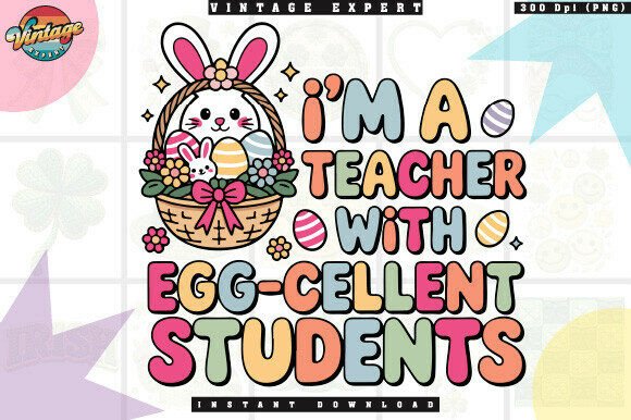 Download Cute Bunny Teacher Easter T-shirt Design - Design Collection