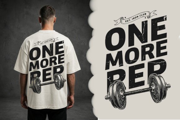 Download One More Rep Gym Typography Design - Design Collection