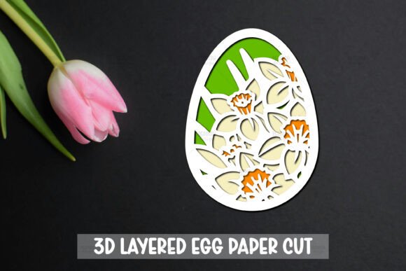 Download 3D Easter Egg SVG I Paper Cut SVG Design - Design Collection