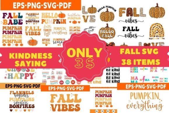 Download Kindness Saying, Fall SVG Bundle - Bundle Collection