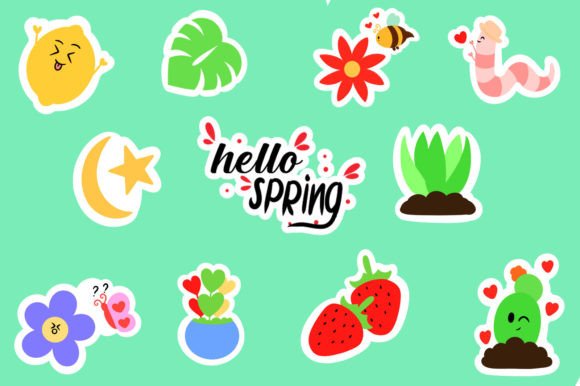 Download Cute Spring Stickers Bundle 2 - Bundle Collection