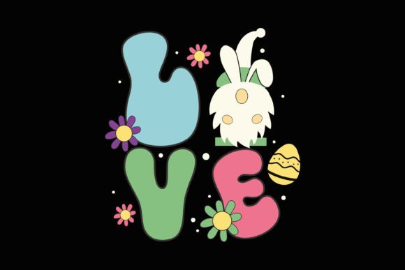 Download Love Gnome Easter SVG Retro Design - Design Collection