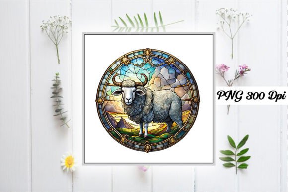 Download Sheep Stained Glass Sublimation Design - Design Collection