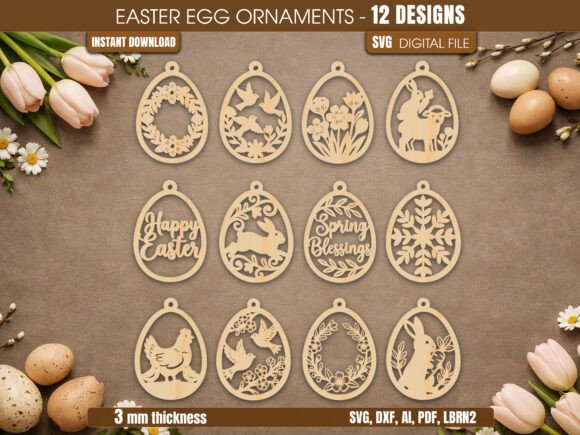 Download Easter Egg Ornaments SVG Bundle Set - Bundle Collection