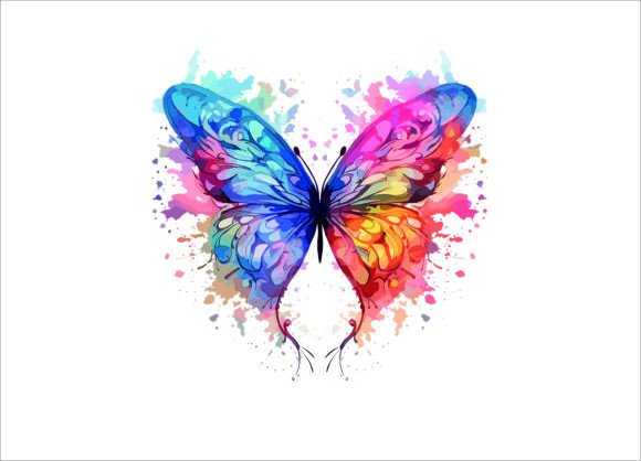 Download Delicate Watercolor Butterflies Design - Design Collection