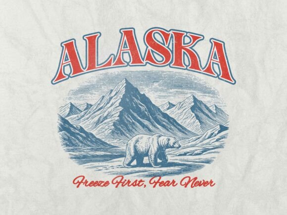 Download Alaska Vintage Retro Tshirt Design - Design Collection