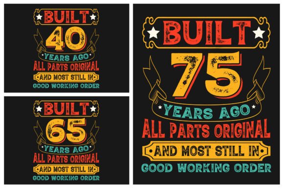 Download Vintage Birthday POD T-Shirt Design - Design Collection