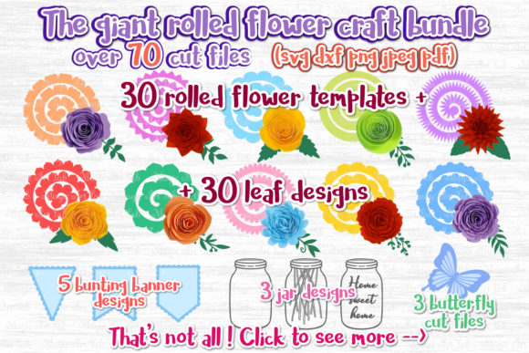 Download The Giant Rolled Flower Craft Bundle - Bundle Collection