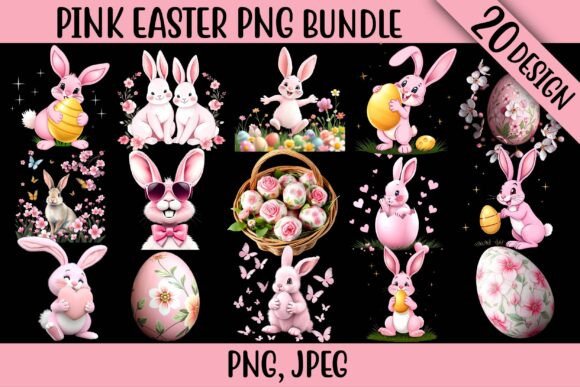 Download Pink Easter ClipArt's PNG Bundle - Bundle Collection