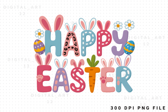 Download Happy Easter Bunny Sublimation Design - Design Collection