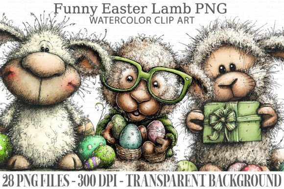 Download Funny Easter Lamb PNG Bundle - Bundle Collection