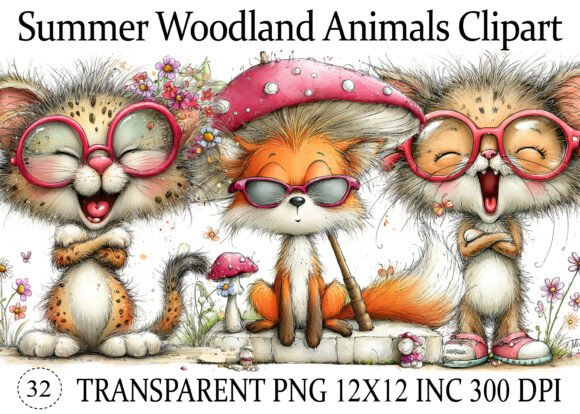 Download Summer Woodland Animals PNG Clipart - Premium Resources