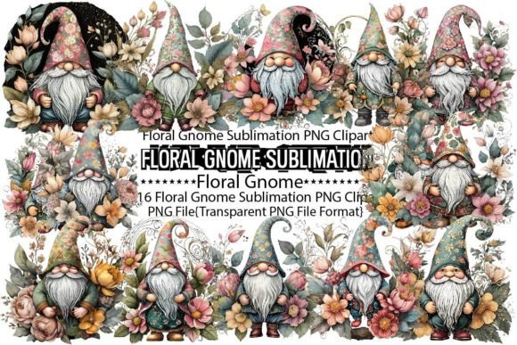 Download Floral Gnome Sublimation Bundle - Bundle Collection