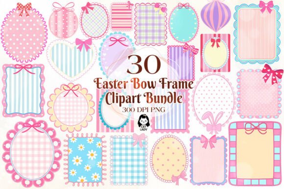 Download Coquette Easter Day Bow Frame Bundle - Bundle Collection