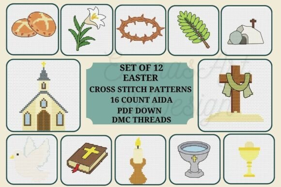 Download Religious Easter Cross Stitch Bundle - Bundle Collection