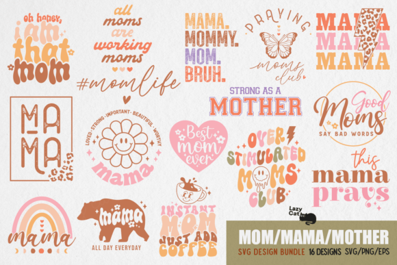 Download Mother's Day SVG Design Bundle - Design Collection