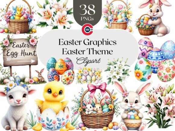 Download Easter Graphics Bundle, Easter Bunny - Premium Resources