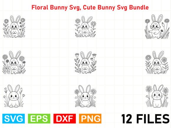 Download Floral Bunny Svg, Cute Bunny Svg Bundle - Bundle Collection