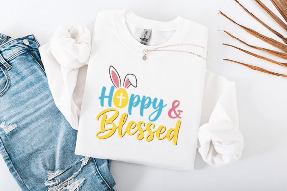 Download Hoppy and Blessed Easter Bunny Design - Design Collection
