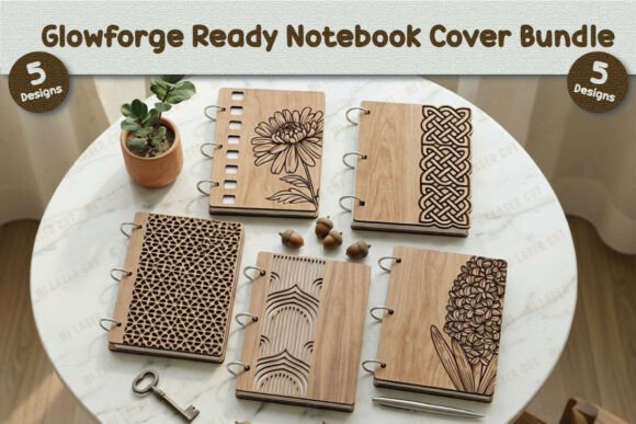 Download Glowforge Notebook Cover SVG Bundle - Bundle Collection