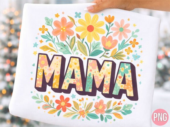 Download Mama Floral Typography Design PNG - Design Collection