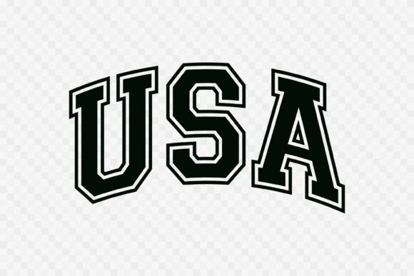 Download USA Varsity Lettering Typography Design - Design Collection