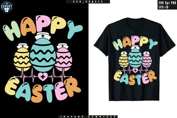 Download Retro Happy Easter T-shirt Design - Design Collection