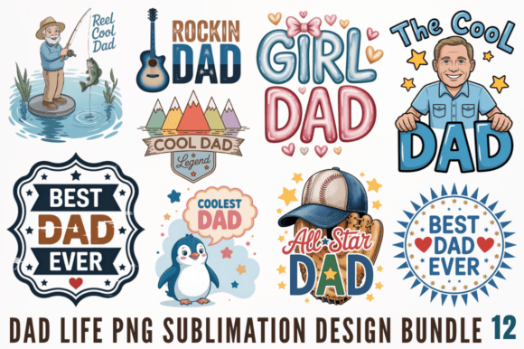 Download Dad Life PNG Sublimation Designs Bundle - Design Collection