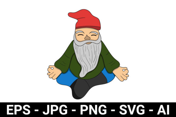 Download Cute Meditating Gnomes for Design - Design Collection