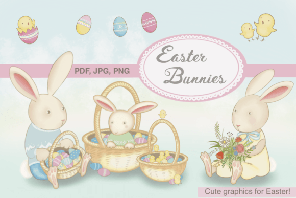 Download Easter Graphics in Soft Pastels - Easter graphics Collection