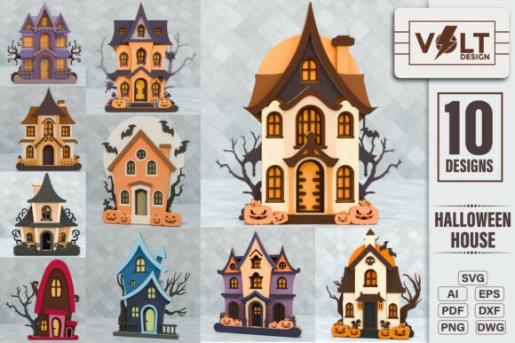 Download Halloween House SVG Laser Craft BUNDLE - Bundle Collection