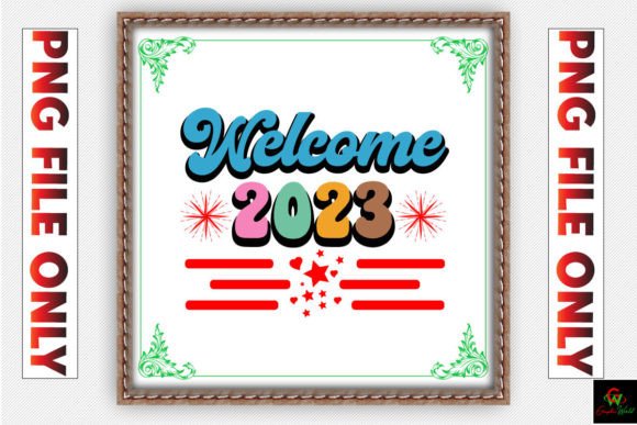 Download Welcome 2023 Retro Typography Design - Design Collection