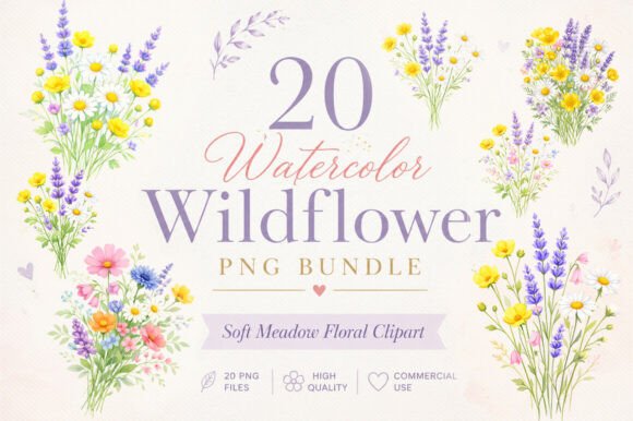 Download Watercolor-Wildflower-PNG-Bundle-20 - Bundle Collection