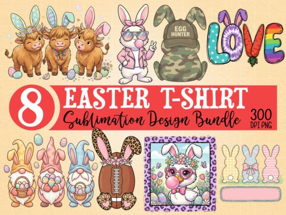 Download Easter T-Shirt Design Bundle PNG - Design Collection
